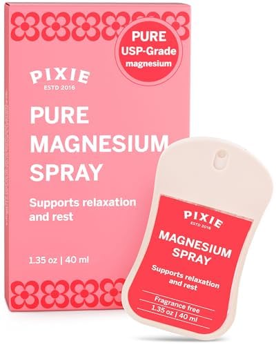 Pixie Pure Magnesium Spray 135oz USP Grade FastAbsorbing Topical Relief for Body Aches Sleep Menstrual Discomfort Travel Size NonToxic